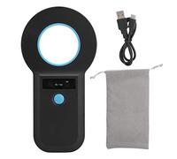 Lecteur Portable à écran OLED pour la Lecture des puces d’Identification Animale, Compatible avec Les Normes ISO 11784/85, fréquence 134,2 kHz, sans Fil EMID FDX-B, avec Transfert (Noire)