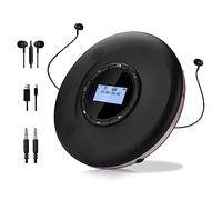 Lecteur portable cd rechargeable 1500 mAh Bluetooth stéréo voiture maison voyage antidérapant écran LCD