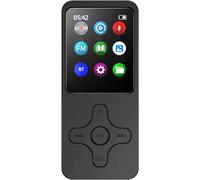 Lecteur portable MP3/MP4, BT 4.0 | Lecture hi-fi | Puce d'enregistrement à réduction de bruit, prend en charge la radio FM/lecture de texte/multilingue/livre, 32 Go, noir