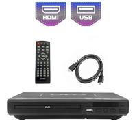 Lecteur pour TV DVD/CD/MP3/ avec Port USB Sortie HDMI et AV (câble HDMI et AV Inclus) télécommande