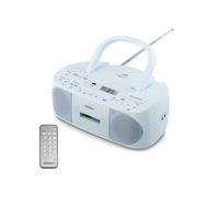 Lecteur Radio CD/Cassette Portable - MEDION MD43429 - 2x3W RMS - Télécommande - 40 présélections - Blanc
