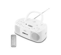 Lecteur Radio CD/Cassette Portable - MD43429 - 2x3W RMS - Télécommande - 40 présélections - Blanc