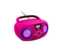 BIGBEN CD61RSUSB Lecteur Radio Cd Portable Usb Rose + Speakers Lumineux