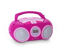 Bigben Interactive Lecteur Radio CD Portable Rose Drapeau United Kingdom