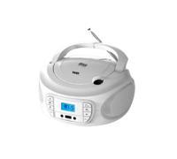 Lecteur - Radio CD - USB FM 87.5-108Mhz, Lecteur CD/CD-R/CD-RW Lecteur USB , RMS 2*2W BLANC