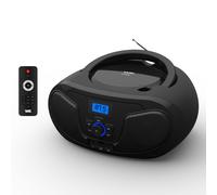 WE Lecteur radio CD-USB (MP3) Bluetooth avec télécommande 2*2W Noir