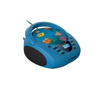 WE Lecteur CD Radio WeKids Modèle Mer – FM, USB, CD/CD‑R/CD‑RW/MP3, Entrée Aux & Micro, RMS 2×2W