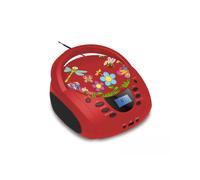 Lecteur - Radio CD - USB WeKids: FM, Lecteur CD/CD-R/CD-RW/MP3, RMS2*2W, entrée Aux et Micro, modèle Rouge insecte
