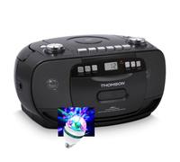 Lecteur Radio/K7/CD Portable Thomson RK200CD, Tuner analogique FM, Enregistreur, AUX Fun 3,5mm, 220V ou Piles, DIAMS LED