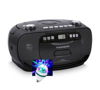 Lecteur Radio/K7/CD portable THOMSON RK200CD, Tuner analogique FM, Enregistreur, AUX FUN 3,5mm, 220V ou piles, DIAMS LED