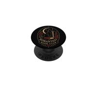Lecteur Romantique Gothique Chat Noir Lune Roses Roman PopSockets PopGrip Adhésif