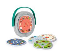 Lecteur TIMIO + 5 disques | Écoutez des Contes de fées, des Histoires, de la Musique et des comptines | Apprenez Les Chiffres, Les Lettres et Les Animaux | 8 Langues incluses | pour Les 2 à 6 Ans