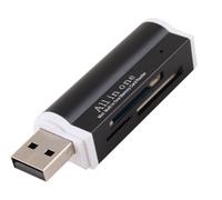 Lecteur usb 2.0 multi carte mémoire : Micro SD / TF M2 MMC SDHC MS Duo - Noir