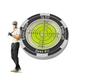 Lecteur vert de golf - Compact double face rond - Point de putsch, marqueur de balle de golf - Outil d'entraînement de précision - Accessoire de golf - Marqueur cadeau approprié pour hommes et femmes