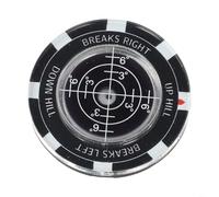 Lecteur vert pour golf avec niveau à bulle de précision pour évaluer le dégradé vert et prendre en charge la précision du placement du marqueur de balle (noir)