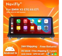 Lecteur vidéo Android 14 pour BMW X5 E70 X6 E71 128-2007, livraison dans l'UE, 2012 Go, limitation automatique, système CCC CIC, navigation CarPlay 4GB 64G CIC