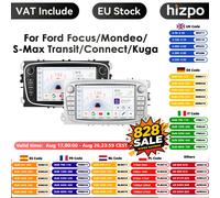 Autoradio Android pour Ford, Focus 2, Mondeo S MAX C, Mondeo Galaxy, ATIC allergique 2010, Kuga, Stéréo, Limitation, Audio, WiFi 1G 32G SLIVER AHDC6