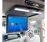 Lecteur Vidéo Embarqué 17.3, éclairage LED à 90 °, Haut-Parleur Intégré, Prend en Charge FM IR USB TF Hdmi 1080p, Affichage Au Plafond pour Camping-Cars Et Bus Commerciaux, Grey