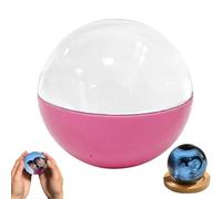 Lecteur vidéo en boule de cristal 3D de 6,9 cm à faire soi-même avec écran électronique, sphère de mémoire pour moments de famille, anniversaires, couples, animaux domestiques (rose)