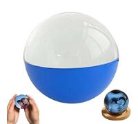 Lecteur vidéo en boule de cristal 3D de 6,9 cm à faire soi-même avec écran électronique, sphère de mémoire pour moments de famille, anniversaires, couples, animaux domestiques (bleu)