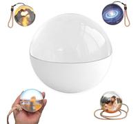 Lecteur VidéO Personnalisé Avec Boules de Cristal,SphèRe de MéMoire Lumineuse Avec éCran éLectronique,180°Grand Angle de Vision,pour Garder de Bons Souvenirs et(Size:Version mise à niveau,Color:blanc)