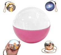Lecteur VidéO Personnalisé avec Boules de Cristal,SphèRe de MéMoire Lumineuse avec éCran éLectronique,180°Grand Angle de Vision,pour Garder de Bons Souvenirs et(Size:Version Mise à Niveau,Color:Pink)
