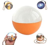 Lecteur VidéO Personnalisé Avec Boules de Cristal,SphèRe de MéMoire Lumineuse Avec éCran éLectronique,180°Grand Angle de Vision,pour Garder de Bons Souvenirs e(Size:Version mise à niveau,Color:Orange)