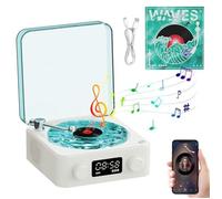 Lecteur vinyle haut-parleur en vinyle avec platine vinyle haut-parleur Bluetooth compatible avec Bluetooth, TF, mode AUX
