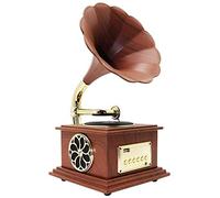 Lecteur Vinyle Vintage, Mini phonographe stéréo Bluetooth, Petit Haut-Parleur stéréo Bluetooth de Style Maison, Ornements de Bureau, platines vinyles 20,8 x 17,1 x 33,3 cm, gramoph