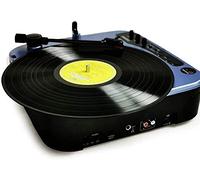 Lecteur Vinyle Vintage, phonographe Portable Multifonction, Haut-Parleur Bluetooth Rechargeable FM pour Salon Moderne