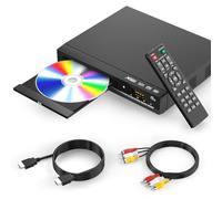 Lecteurs DVD pour TV avec HDMI, lit toutes les régions et formats, lecteur CD pour la maison, prend en charge la vidéo 1080p/CD/DVD/VCD/JPEG/USB, télécommande, câbles HDMI et RCA inclus