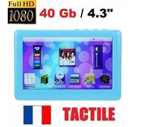 LECTEURS MP5 MP4 MP3 40GB NEUFS -BLEU- AVI DIVIX FLV RMVB - ECRAN 4,3 POUCES + HOUSSE