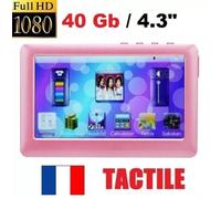 LECTEURS MP5 MP4 MP3 40GB NEUFS -ROSE- AVI DIVIX FLV RMVB - ECRAN 4,3 POUCES + HOUSSE