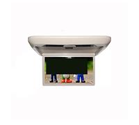Lecteurs vidéo de Voiture 13,3 Pouces HD écran LCD Moniteur Montage sur Le Toit Affichage Rabattable Auto Plafond TV FM IR Lien Haut-Parleur Film pour Enfants(Beige MirrorLink)