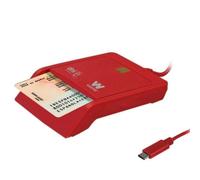 Lector de DNI y Tarjetas Woxter PE26-199- Rojo- USB 2.0
