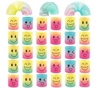 Lectorias 30 Pièces Ressort Jouet Enfant, Mini Jouets Ressort Magique, Petits Cadeaux Anniversaire Enfant, Jouets en Plastique à Boucle de Ressort, Rainbow Spiral Bobine, Ressort de Jouet pour Enfants
