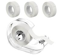 Lectorias 4 Rouleaux Double Face Ruban Adhésif pour Le Corps, Body Tape Transparent Tenue, Adhesif Vetement Peau, pour Lingerie Vêtements Femmes Chemise Soutien-gorge Et Décolleté en V Profond,5m