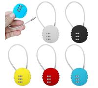 Lectorias 5 Pièces Cadenas Code 3 Chiffres, Cadena Alliage de Zinc, Serrure Combinée, Serrures à Combinaison, pour Bagages, Valise, Armoire, Vélo, Clôture, Serrure à Code Extérieure, 5 couleurs