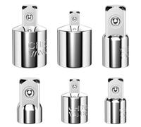 Lectorias 6 Pièces Adaptateur Douille, Adaptateur Cliquet, Adaptateurs de Douille, Adapter 1/4" à 3/8", 1/2" à 3/8", 3/8" à 1/4", 3/8" à 1/2", 1/2" à 1/4", 1/4" à 1/2" pour Douilles et Embouts