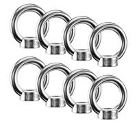 Lectorias 8 Pièces Écrou à Anneau, D'écrous à Anneau en Acier Inoxydable 304, Ecrou a Oeil M10, Écrous à Oeil, Anneaux de Levage, Boulon à Oeil pour Les Accessoires de Levage et Raccord de Corde