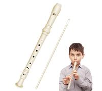 Lectorias 8 Trous Flute Enfant Style Allemand, Flûtes Soprano, Recorder Enfants Adultes, Flut Débutant, Enregistreur Amovible Blanche, Tableaus Des Doigté, Plastique Résine Abs Avec Tige Nettoyage.