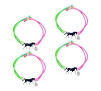 Lectorias Bracelet D'Amitié Enfant - 4 Pièces Cheval Fille, Bijoux Arc-En-Ciel, D'Ambiance Change de Couleur Pour Filles