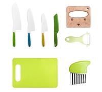 Lectorias Couteau Enfant Qui ne Coupe pas, Lot de 8 Kit Cuisine Enfant 2 Ans, Ustensiles de Cuisine Enfant, Couteaux Enfants Cuisine, Couteau Bebe, Couteaux Montessori, pour Fruits, Pain, Légumes