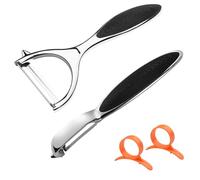 Lectorias Lot de 2 Econome Legumes, Epluche Legume Cuisine, Eplucheur Pomme de Terre, Économe Légumes, Éplucheur Pomme, Couteau Econome Carotte, Universel Peelers pour Vegetables, Carottes, Fruits