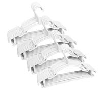 Lectorias Lot de 40 Cintres Enfant Blanc, Cintre en Plastique pour Enfants la Longueur de 28cm, Cintres Bébés avec Crochets pour économiser de l'espace pour T-Shirts Bébé Chandails Pantalons
