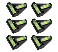 Lectorias Niveau a Bulle(6Pcs), Accessoires Camping Car Noir, Mini Camping Car Gadgets, Petit et Incassable, pour Appareil Photo, Bureau, Meubles, Trépieds, Caravane, Rvs, Remorques