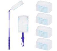 Lectorias Plumeau Poussière, Duster Kit, Attrape et Retient Recharge Dépoussiérantes (1 Poignée + 1 Perche Télescopique+ 20 Recharges), Plumeaux Electrostatiques la Saleté et Les Cheveux Rien de Temps