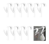 Lectorias10 Pièces Crochet Serviettes Salle de Bain, Patere Radiateur Seche, Accroche Sèche-serviettes Plastique, Porte Radiateurs Multi-usages Universels, Crochets pour Chauffant Peignoir, Blan.