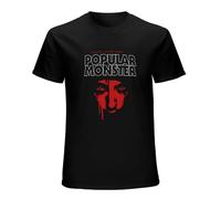 Lectoure Pure Falling in Reverse Popular Monster Men's T-Shirts Round Neck Classic Short Sleeve T-Shirt Black S
