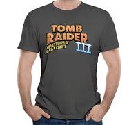 Lectoure Pure Men's Mans Tomb Raider III Adventures of Lara Croft T Shirt Grey XXL